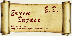 Ervin Dujdić vizit kartica